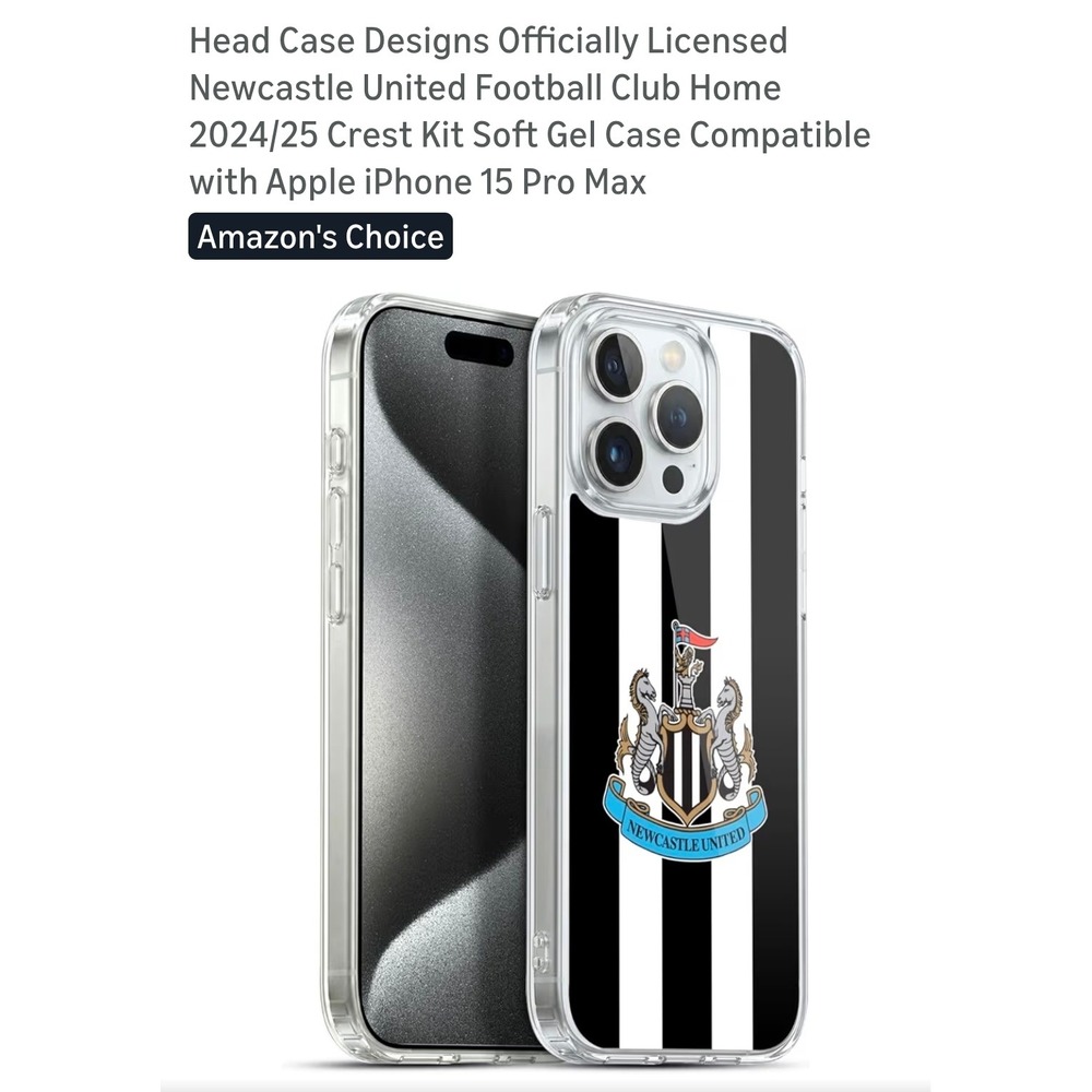 Head Case Designs Newcastle United FC iPhone 15 Pro Max MagSafe Case